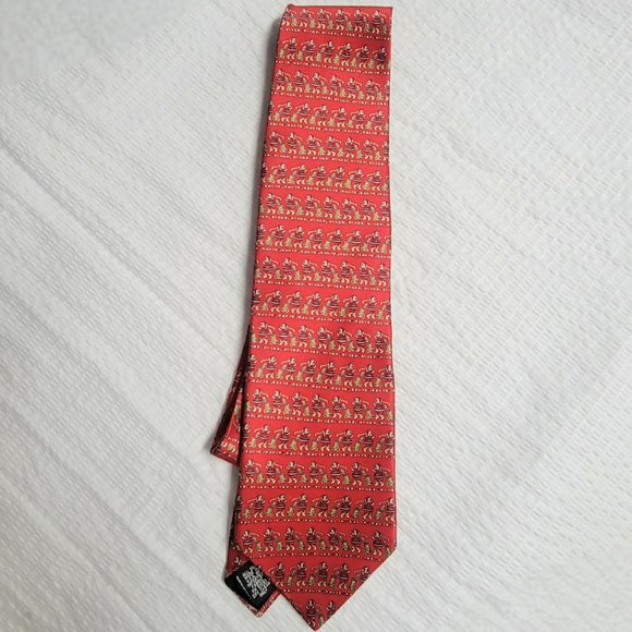 Holiday Traditions Men's Santa Golf Festive Neckties, KISSA - Picture 8 of 11